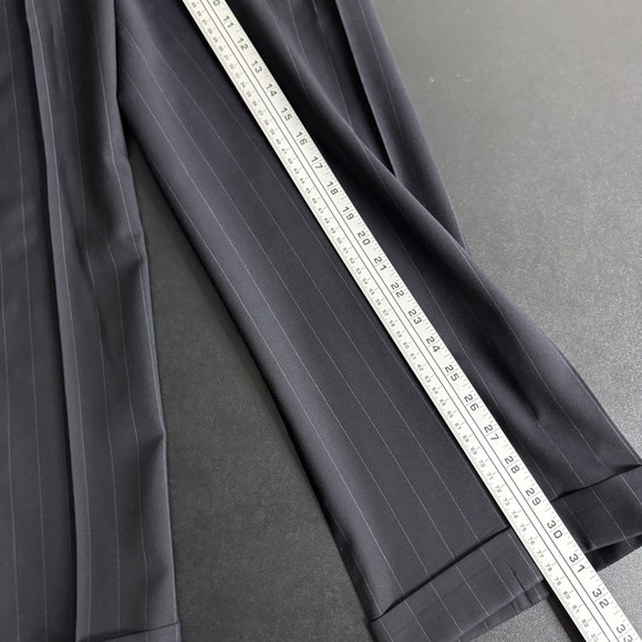 Jos A Bank Signature Collection Mens Navy Pinstripe Wool Suit 40R 32W - Picture 6 of 7